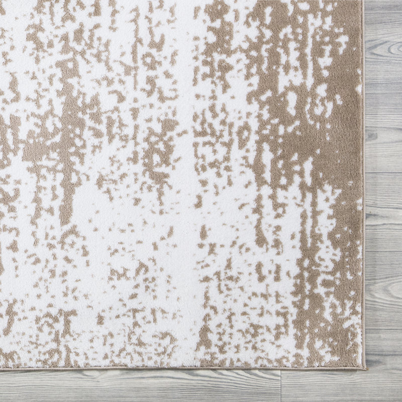 Tapis crème à motif abstrait Gianna, Rectangle 3 pi 11 po x 5 pi 7 po