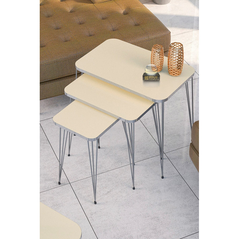 Marlon 24cm Console Table, Cream White