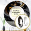 Abstract Spirals Decorative Wall Mirror, Gold Round Mirror, Printed Metal Art-160752420-187908850
