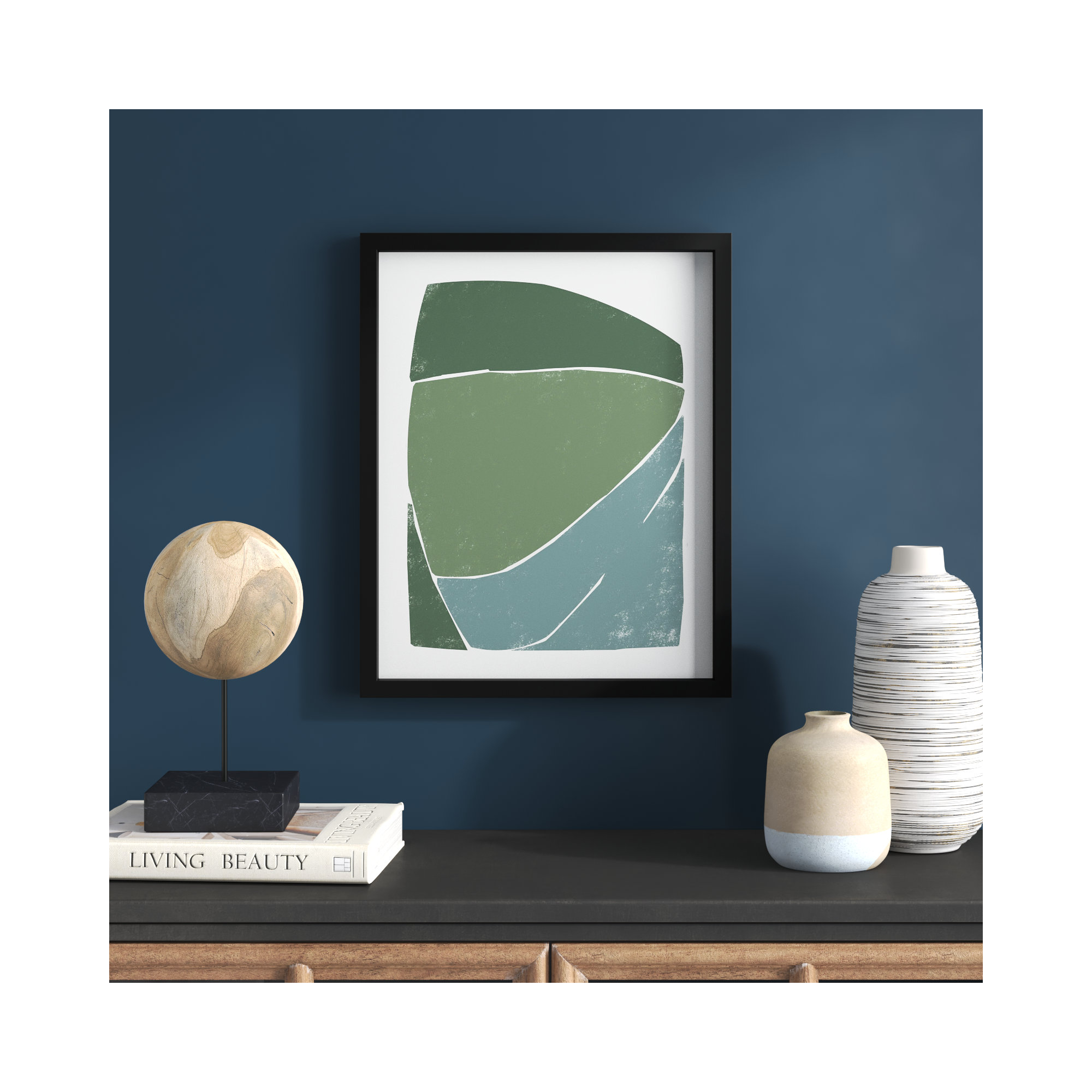 Riverbank by Jacques Pilon, Black, 20" H x 16" W x 1.25" D