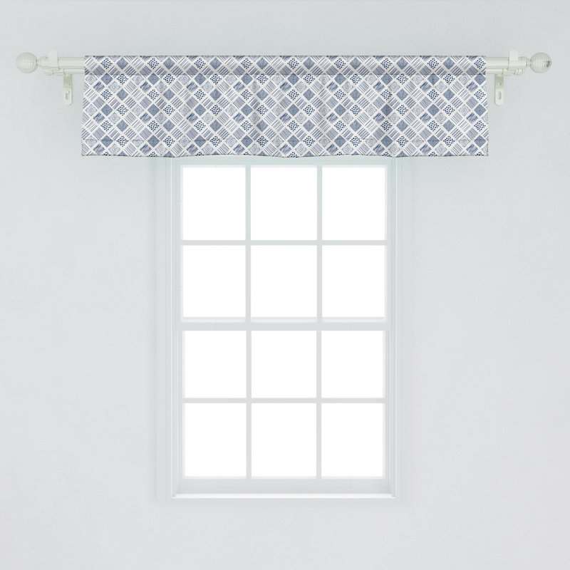 Cantonnière Ambesonne Indigo, L 54 po x L 12 po