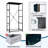 4 Drawer Dresser for Bedroom, Narrow Chest of Drawers, Wooden Top and Study Iron Frame 18"x37.5"-(WxH)