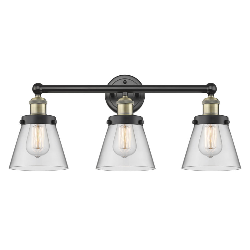 Annamary 3 - Light Dimmable Vanity Light, Clear, Black Antique Brass