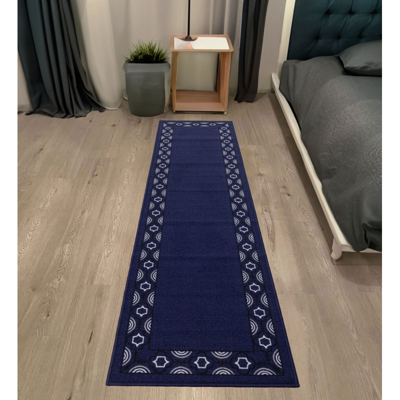 Tapis de couloir à poils courts et antidérapant Trellis