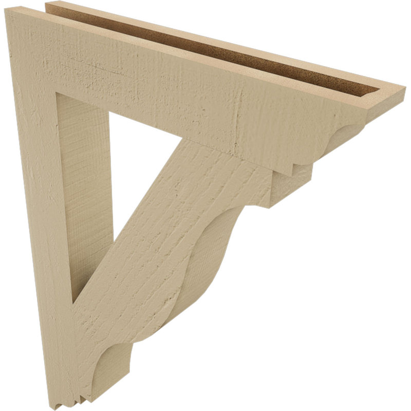 Support en bois de cèdre brut Funston Traditional, H 28 po x l 3,5 po x P 20 po