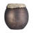 Pillar Holder Glass Aluminum Glam Style Elegant Decorative Taper Candle Holder with Sculptural Form and Textured Metallic Rim for Modern Versatile Accent Display-86732275