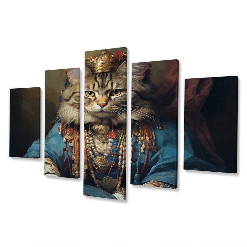 Impression sur toile 5 chats
