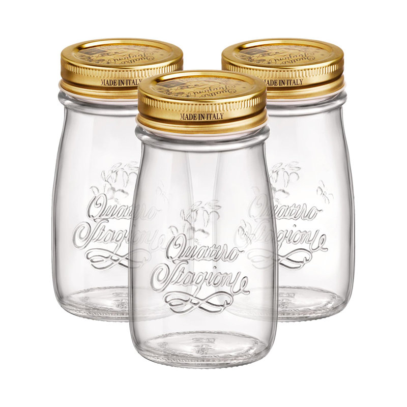 Glass Condiment Caddy, 11.5cm H x 7cm W x 7cm D