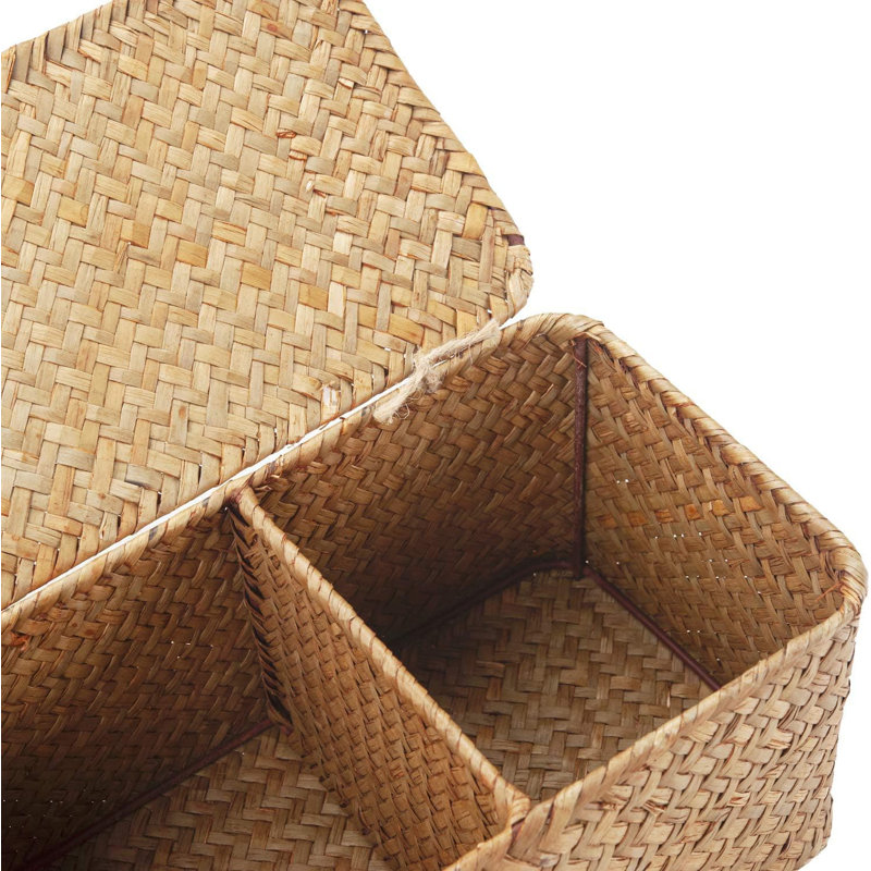Highland Dunes Cotton Decorative Basket, Brown