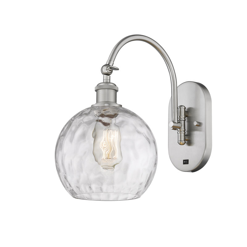 Bras pivotant en acier Ambrosane, H 13,75 po x l 8 po x P 14 po, DEL, Nickel satiné brossé