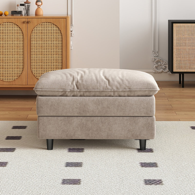 Repose-pieds rembourré en chenille pour canapé modulaire modulaire Chenille, Chameau