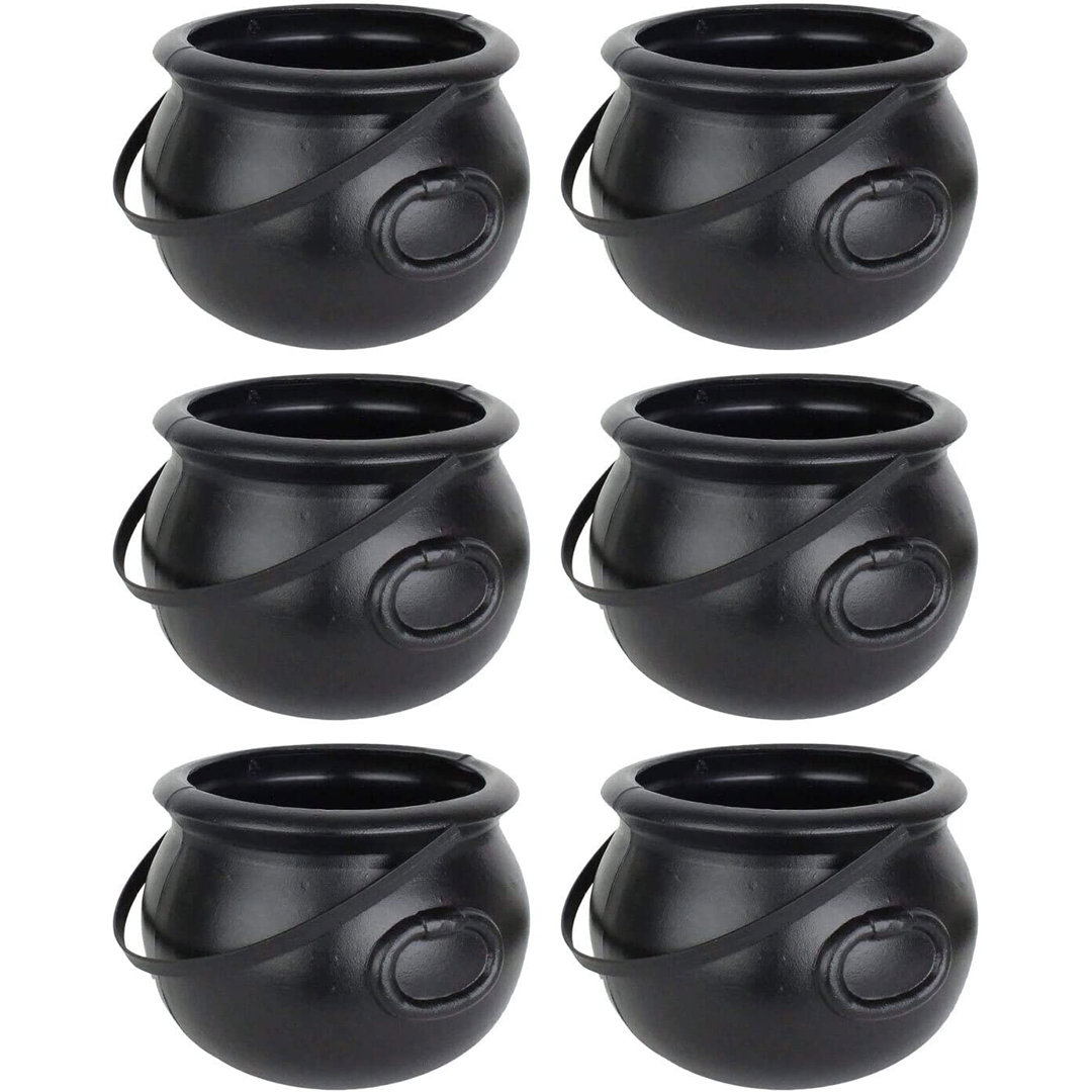 Halloween 8-Inch Cauldron - Blow Mold Plastic Party Accessory - Halloween Party Favors (Set of 6) The Holiday Aisle®