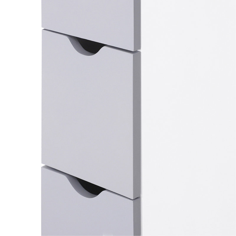 Versatile Freestanding Bathroom Storage Cabinet With Multiple Compartments For Organizing Essentials, White