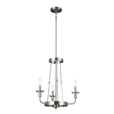 Lustre 3 lumières avec verre opale noir texturé 19,8 po Vasco