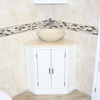 Anila 550mm Single Bathroom Vanity with Vessel Stone Basin