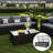 7-Piece Outdoor Wicker Sectional Sofa Set With Ottomans & Storage Table, All-Weather Patio Conversation Set For Backyard, Garden & Poolside-249625257-249804329