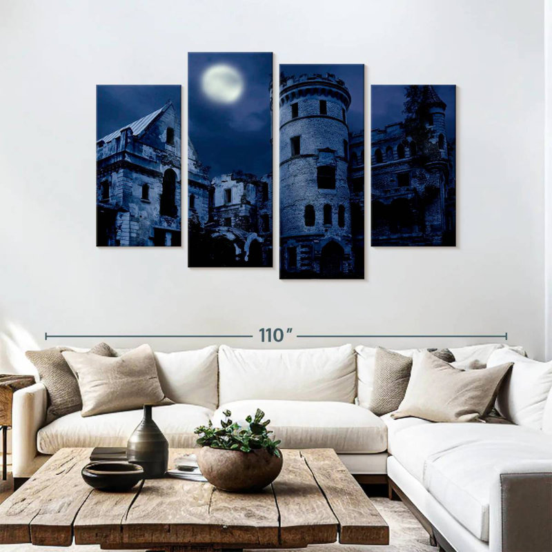 Architecture gothique, H 54 po x l 84 po