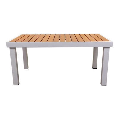Catalina Rectangular Metal Outdoor Coffee Table , 23.62'' in. W 39.37'' in. D
