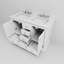Ensemble de meuble-lavabo double avec comptoir en quartz et robinet