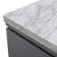 Meuble-lavabo simple 36 po en marbre de Carrare