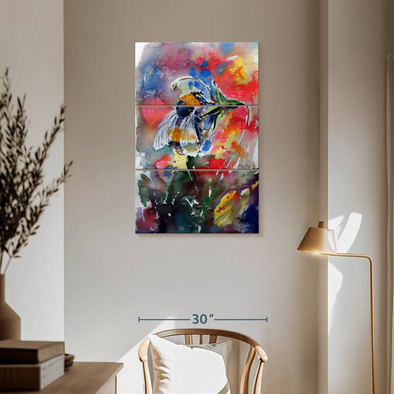 Brampt Bee With Flower, 57" H x 36" W