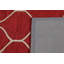 Tapis rouge en laine touffeté à la main à motif géométrique-1518668030