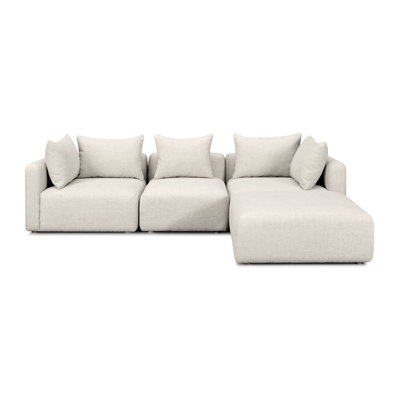 Canapé modulaire en tissu texturé épais 4 pièces Tov Furniture