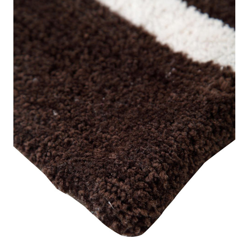 Ensemble de tapis pour salle de bain 2 pièces Encinas, Brun