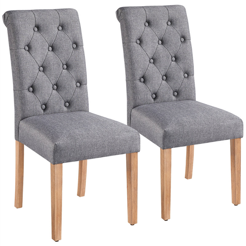  Upholstered Dining Chair, Dark Grey