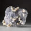 Blue Fluorite with Calcite Crystal from Hunan Province, China