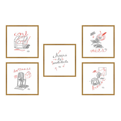 Chairs. Set Of 5 by Jeff Jackson
