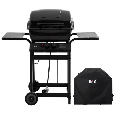 Feasto 2-Burner Propane Gas Grill With Cover