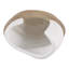 Grand vase de table texturé en poterie texturée pour décoration intérieure - Présentoir décoratif ouvert pour le salon - Blanc et or-2109309025