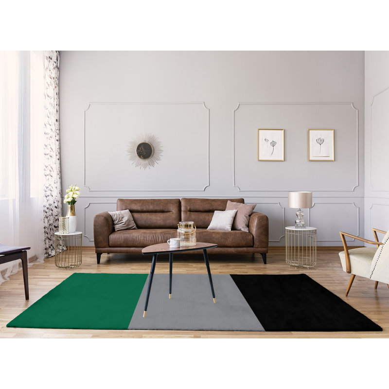 Tapis à rayures green national hockey, Rectangle 8 pi x 10 pi
