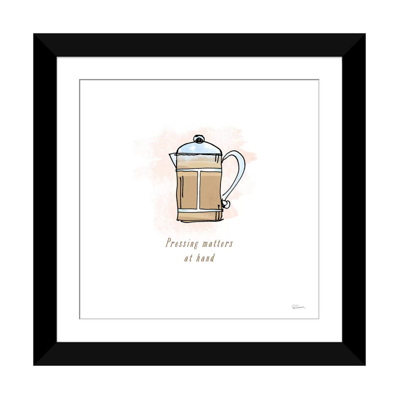 Good Brew IV, impression sur toile tendue, H 16 po x l 16 po x P 1 po, Papier d'art encadré noir, Blanc