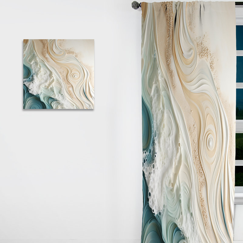 Carbaugh - Rideau côtier occultant sable de plage - 1 panneau, L 52 po x L 84 po