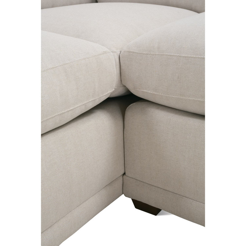 Sylvie Sectional, Cream Cotton Blend