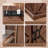 Jaimar 24"W Farmhouse Square End Table with Charging Station&Authenic Rattan Door, Adjustable Storage Shelf-82150888-82150903