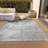 Machine Washable Indoor/Outdoor Xhevrie Gray Rug-1251379460