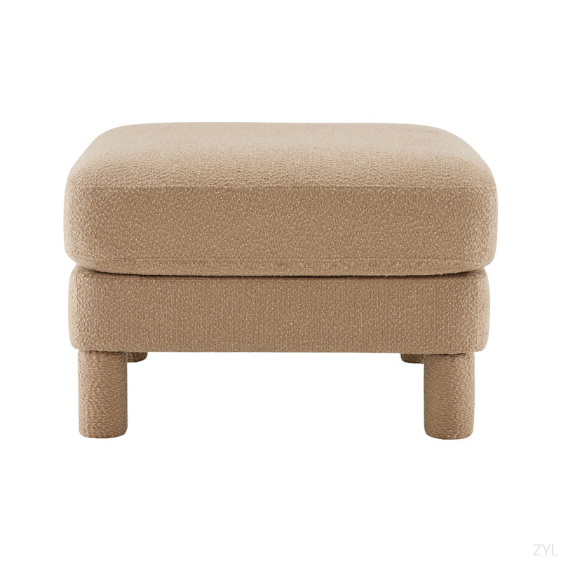 Lucas Cozy Ottoman  Polyester, Brown