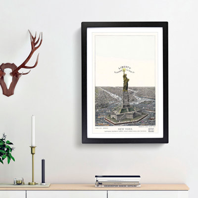 Statue of Liberty in New York - Picture Frame Painting Print