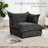 Plush Dark Gray Upholstered Chenille Accent Chair with Oversized Cloud Cushions-1521987946
