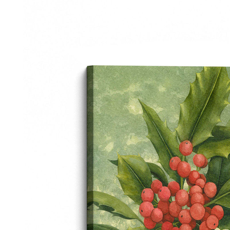 «Christmas Bow I» par Grace Popp, reproduction d'art sur toile, H 12 po x l 8 po