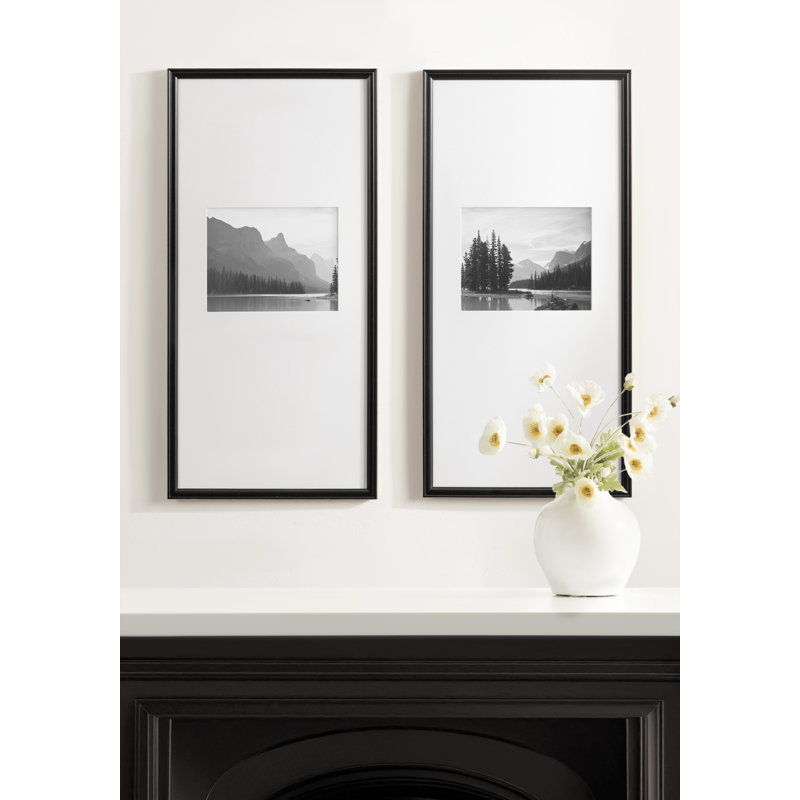 Ensemble de cadres photo Chun, 2, L 14 po x H 30 po, Noir