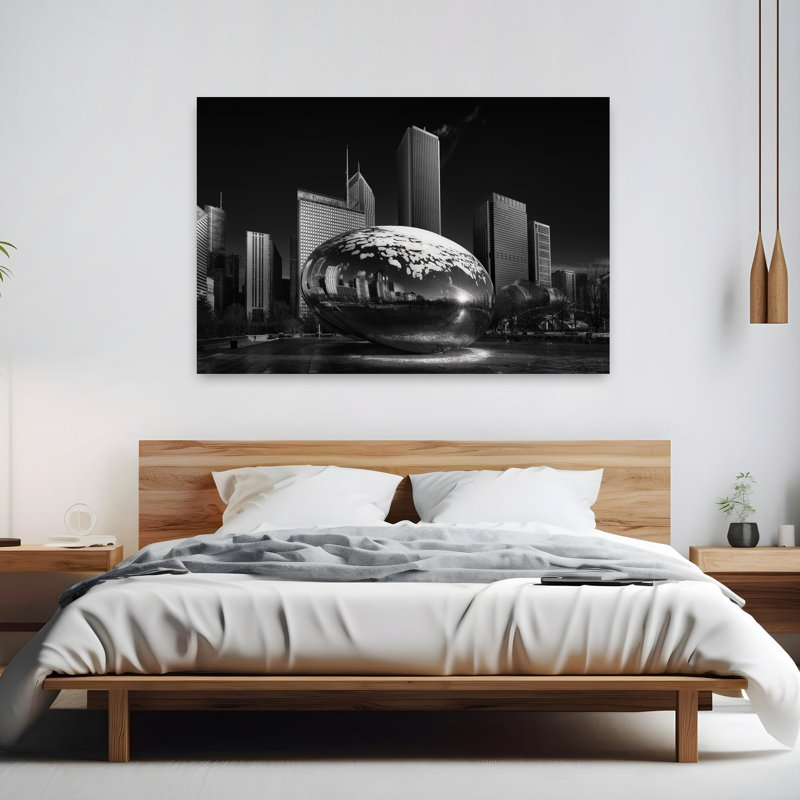 «Millenium Abstract Contemporary City Architecture», art mural, H 40 po x l 60 po