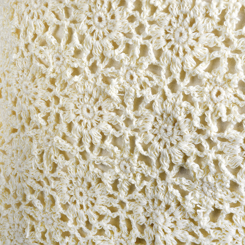 Housse de coussin en coton à motif floral 19 po