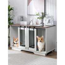 Tucker Murphy Pet™ 55 Dog Crate Tv Stand Furniture Style Coffee Bar  Cabinet End Table & Reviews