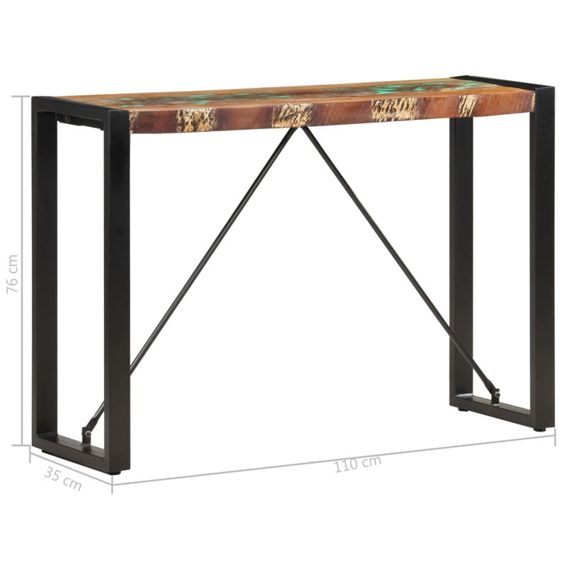 Console Console pour hall d'entrée, H 29,9 po x l 43,3 po x P 13,8 po, Multi-couleur