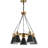 Grundy 5 - Light Shaded Wagon Wheel Pendant