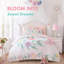 Ensemble de literie à motifs floraux, ensemble de couette en microfibre pour lit simple et simple XL pour chambre de fille